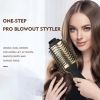 One Step Hair Dryer and Volumiser 1000W Blow Dryer Brush Hot Air Styling Brush Professional Hair Straightener Curler Travel Friendly Heated Hairbrush