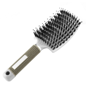 Hairbrush Anti Klit Brushy Haarborstel Women Detangler Hair Brush Bristle Nylon Scalp Massage  Teaser Hair Brush Comb (Option: White-Brush-2pc)