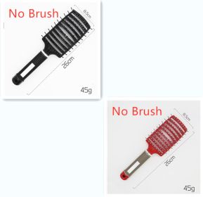 Hairbrush Anti Klit Brushy Haarborstel Women Detangler Hair Brush Bristle Nylon Scalp Massage  Teaser Hair Brush Comb (Option: 2-No brush-Set)