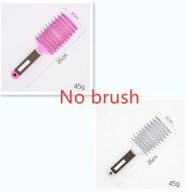 Hairbrush Anti Klit Brushy Haarborstel Women Detangler Hair Brush Bristle Nylon Scalp Massage  Teaser Hair Brush Comb (Option: White pink-No brush-Set)